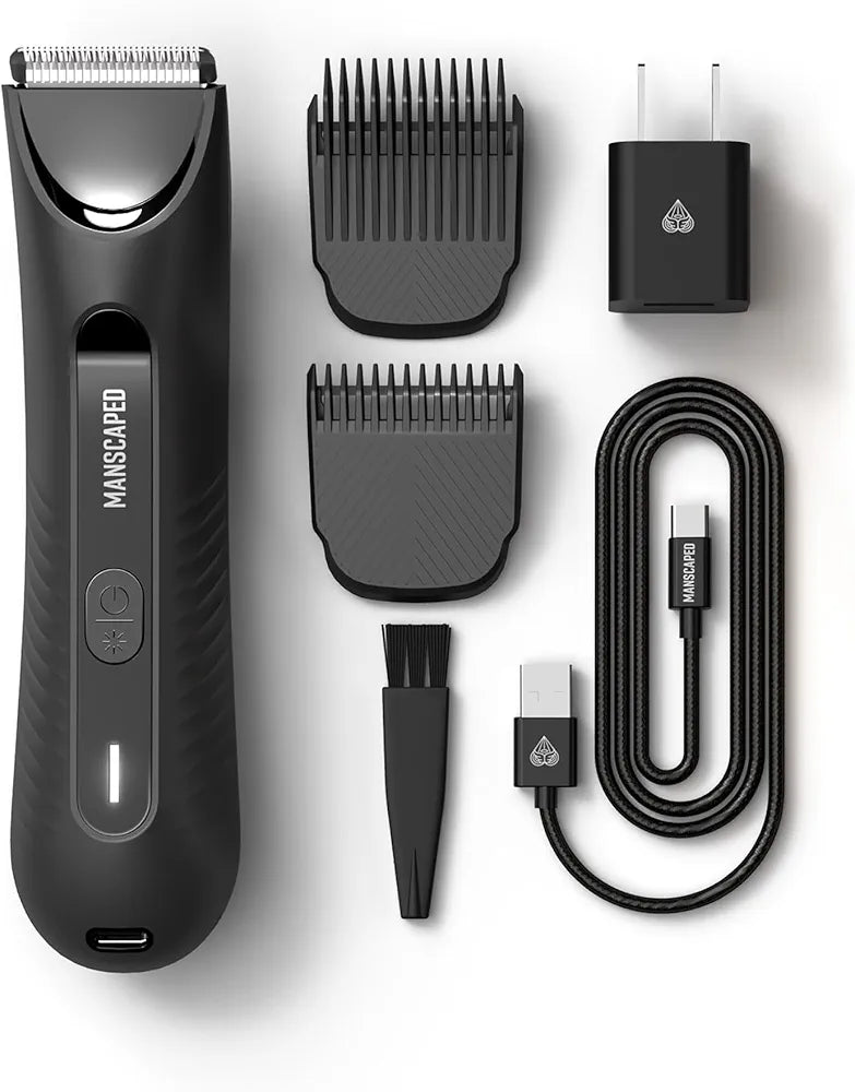 MANSCAPED The Lawn Mower 3.0 Plus Waterproof Electric Groin and Body Hair Trimmer for Men, Tuxedo Black