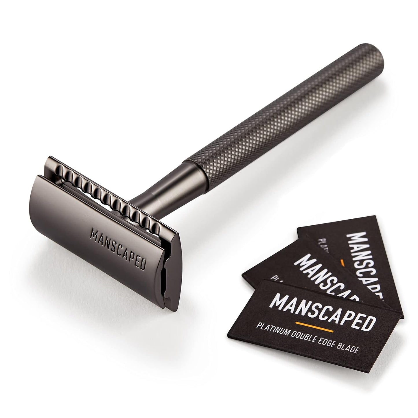 MANSCAPED® The Plow® 2.0 Premium Single Blade Double-Edged Safety Face Razor for Men