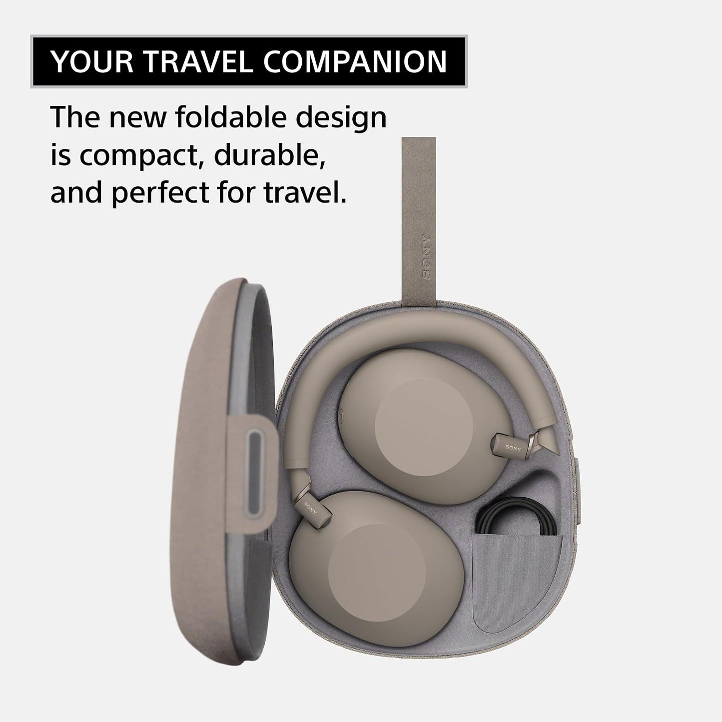 Sony WH-1000XM6 The Best Noise Cancelling Wireless Headphones, Sandstone | HD NC Processor QN3, 12 Microphones, Adaptive NC Optimizer, Mastered by Engineers, Studio-Quality, Up to 30 Hrs of Battery