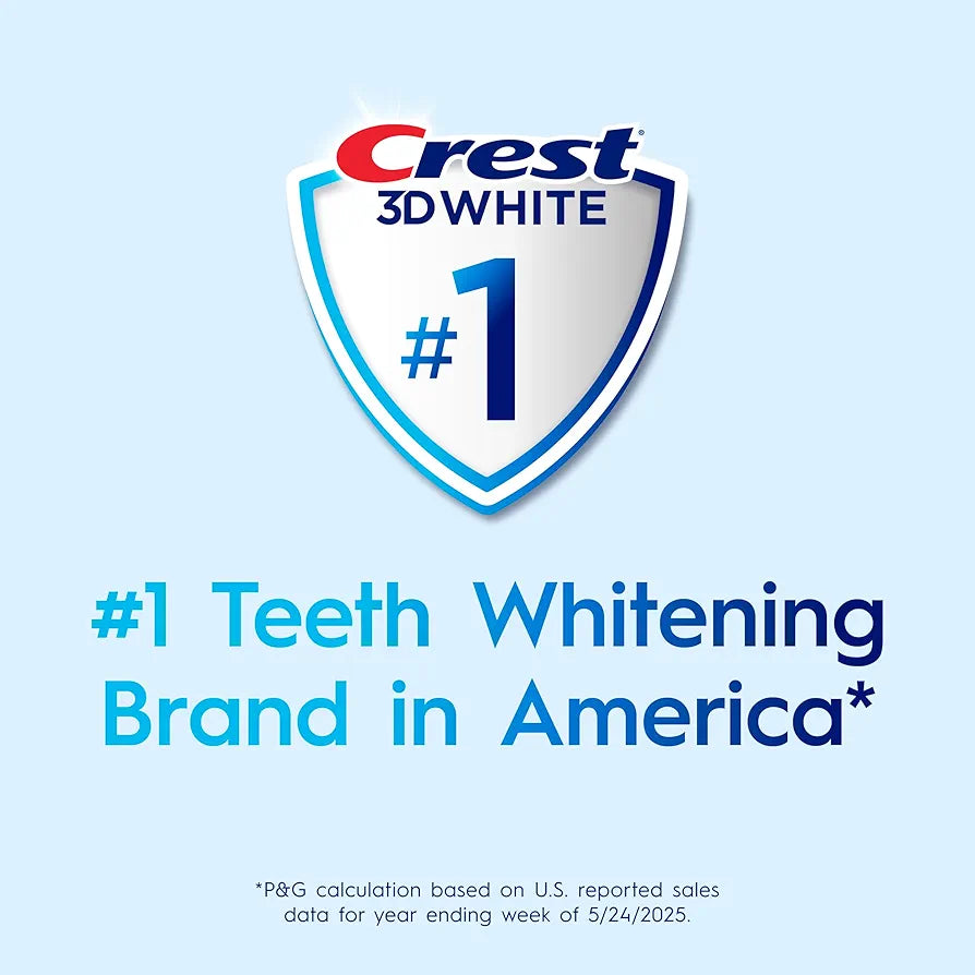 Crest 3D White Deep Stain Remover Toothpaste, Teeth whitening for Adults, 3.1oz, 2 Pack, Sensitivity Safe, Enamel Repair, Cavity Protection, Fluoride Toothpaste, Travel Size Toiletries