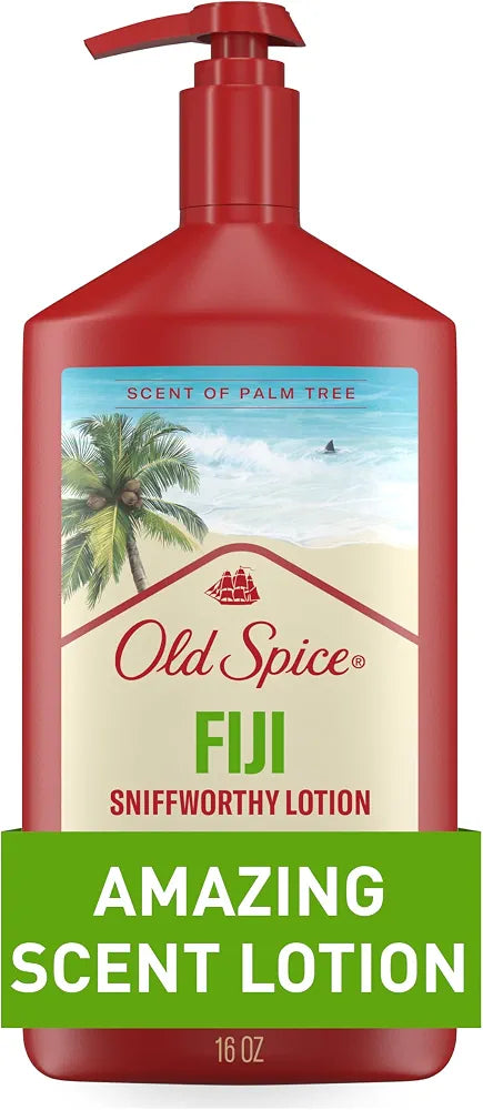 Old Spice Fiji Scent Lightweight Hand, Face & Body Lotion for Men, 16 oz