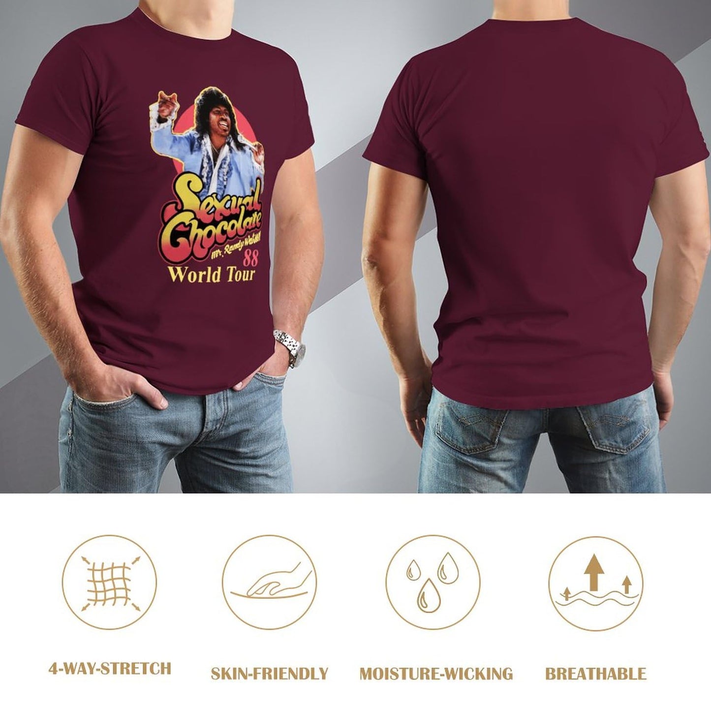 Men 80s Movie Cotton Shirt