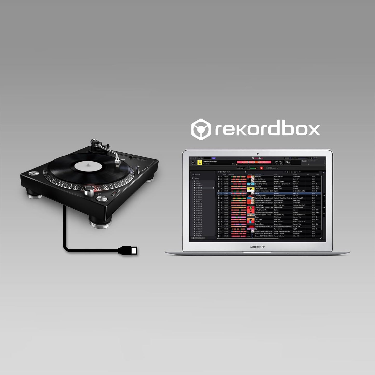Pioneer DJ PLX-500 Direct Drive Turntable | Play and digitize vinyl, USB recording, DJ-style layout, phono/line output, dust-cover sleeve stand