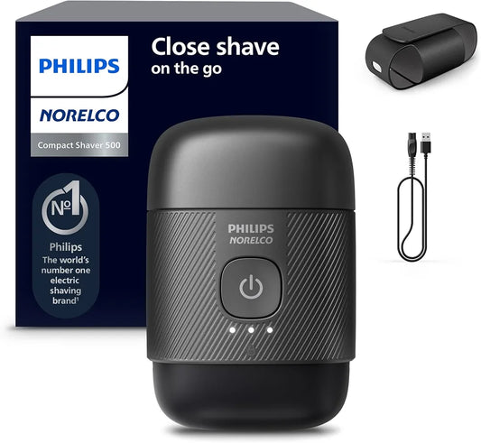 Philips Norelco Shaver 500 Series S591/94: Compact Wet & Dry Electric Shaver with 3D Floating Heads and SteelPrecision Blades
