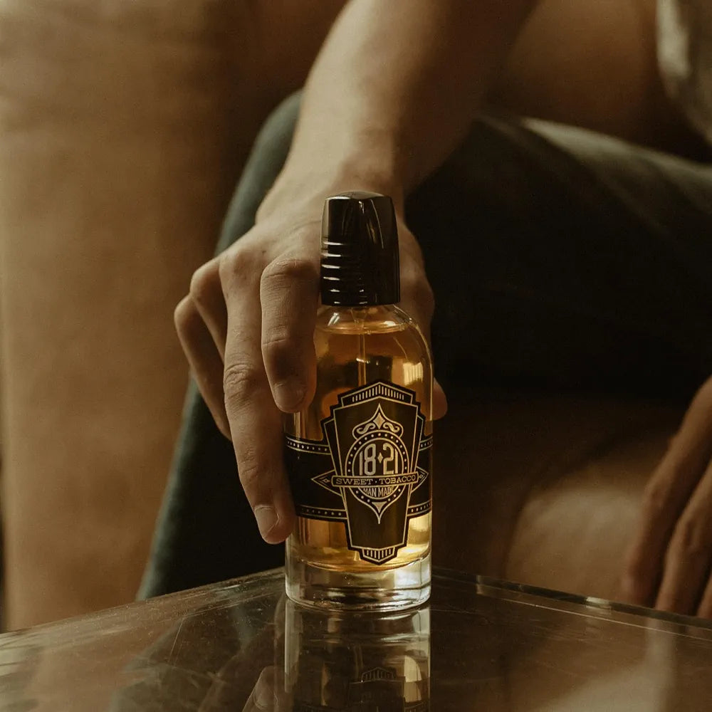 18.21 Man Made Premium Men's Eau de Parfum Cologne, 3.4 fl. oz - Long-Lasting Masculine Fragrance with Sweet Tobacco, Spiced Vanilla, Noble Oud, and Absolute Mahogany Notes
