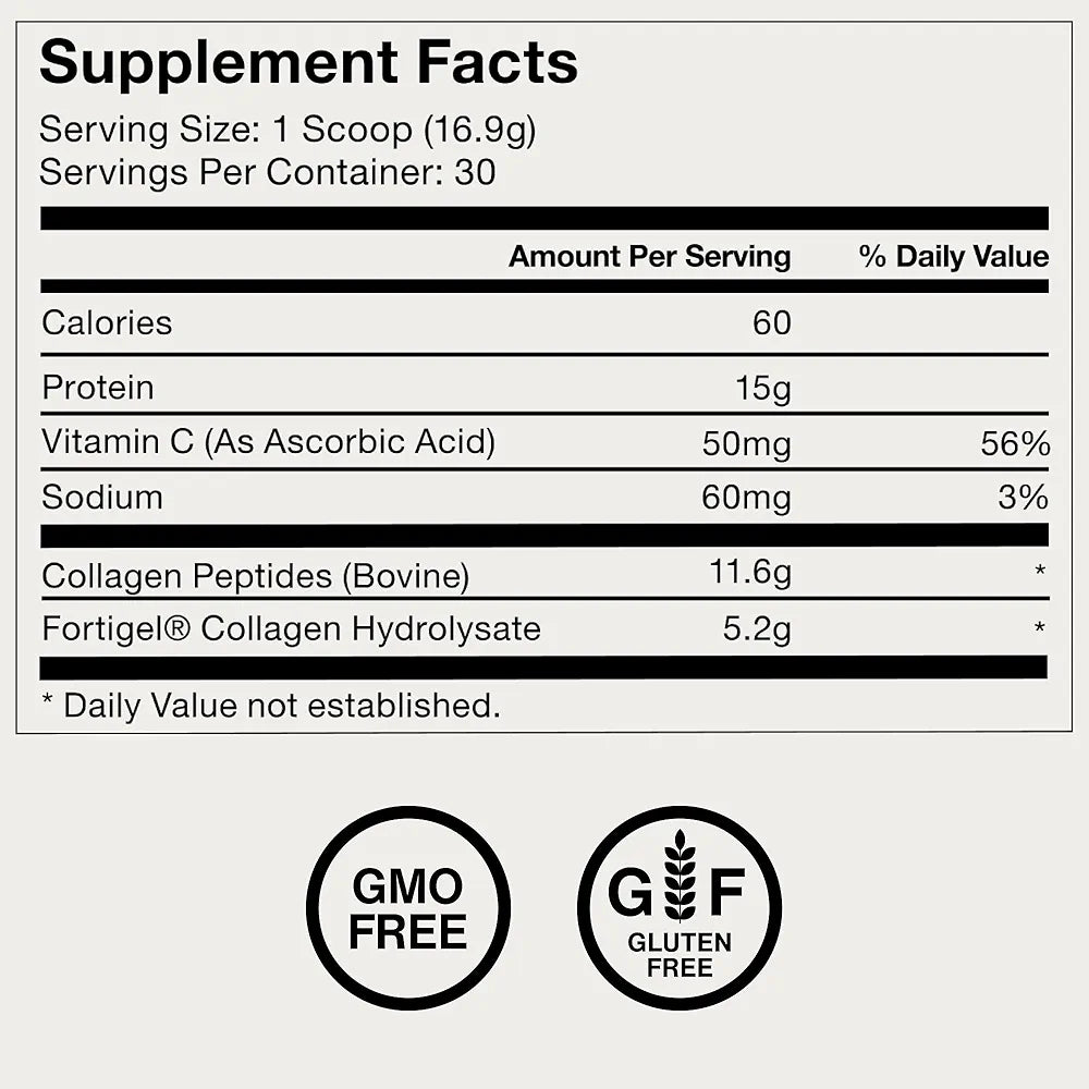 Momentous Grass-Fed Collagen Peptides Powder - Collagen Protein Powder with Fortigel & Vitamin C for Hair, Skin, Nails, & Joint Health Support - NSF Certified for Sport - Packaging May Vary