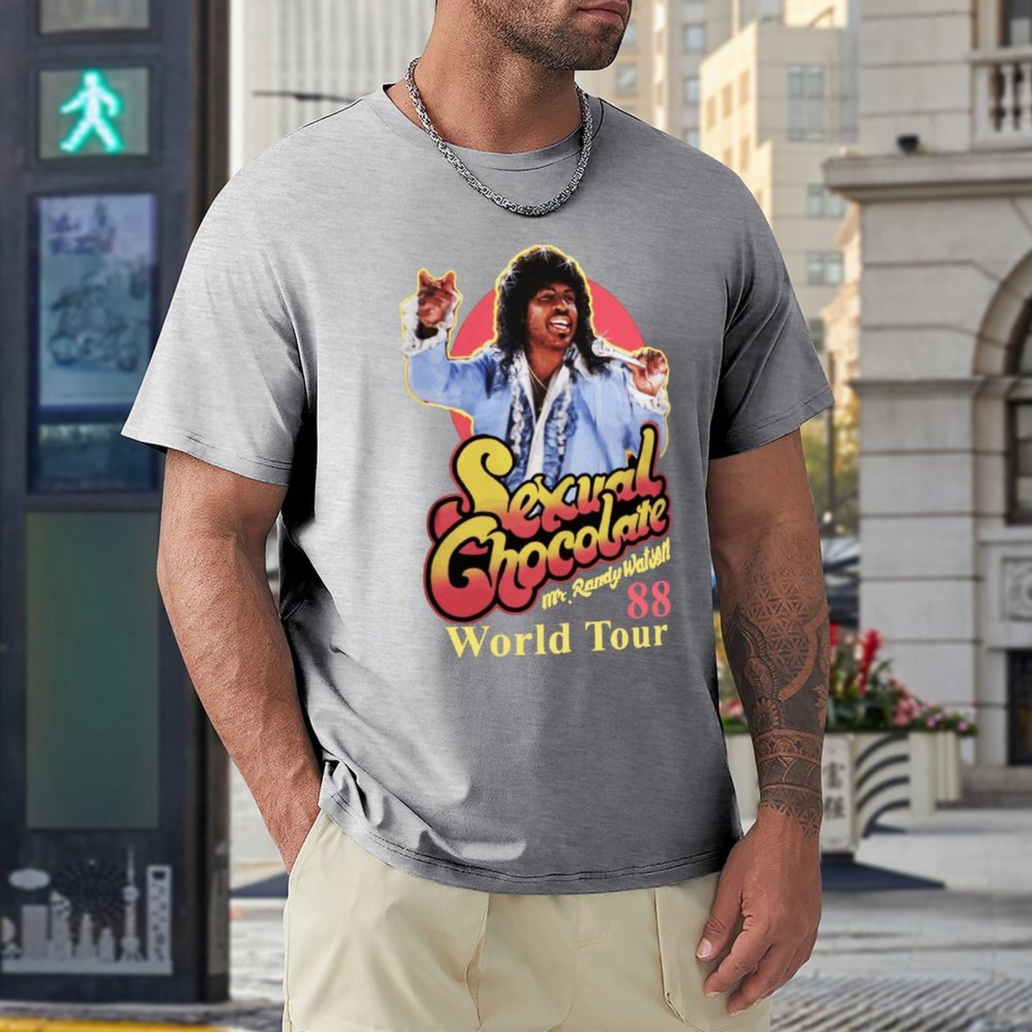 Men 80s Movie Cotton Shirt