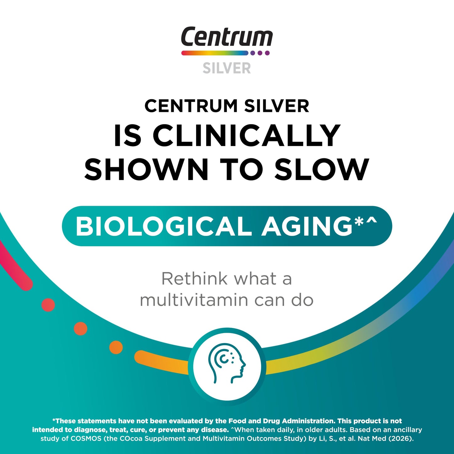 Centrum Silver Men's 50+ Multivitamin with Vitamin D3, B-Vitamins, Zinc for Memory and Cognition - 200 Tablets