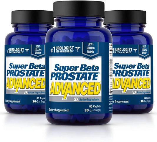 SUPER BETA PROSTATE Advanced – Reduce Bathroom Trips, Promote Sleep, Support Bladder Emptying. Prostate Supplement for Men with Beta Sitosterol, not Saw Palmetto 