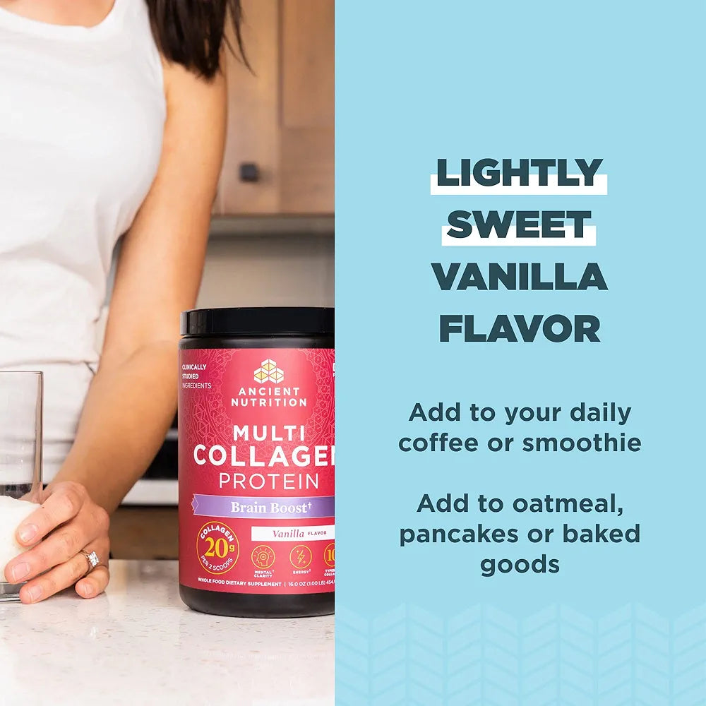 Ancient Nutrition Collagen Powder Protein, Multi Collagen Protein, Hydrolyzed Collagen Peptides Supports Skin and Nails, Joint Supplement 