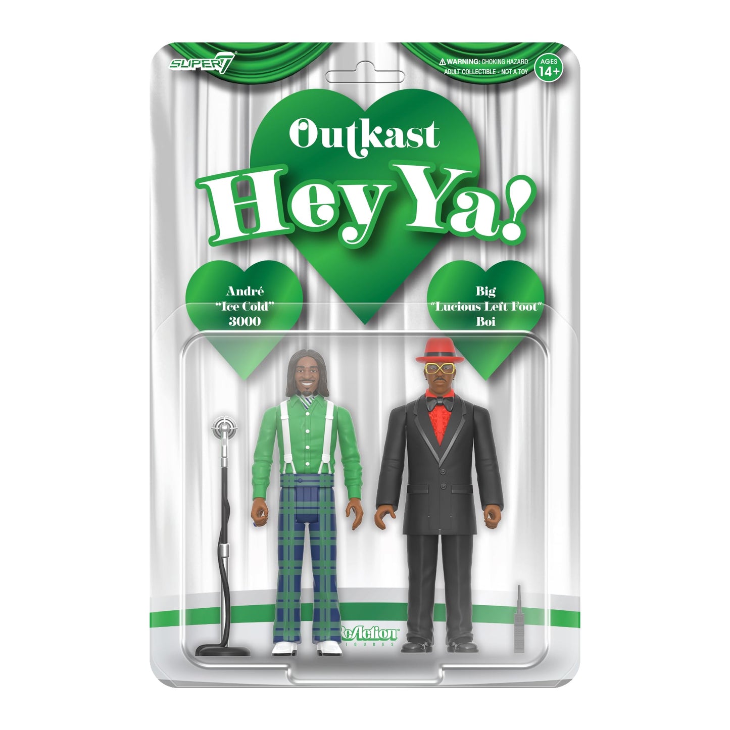 Super7 Outkast Big Boi and André 3000 (ATLiens) - 3.75" Outkast Action Figure with Accessories Hip Hop Collectibles and Retro Toys