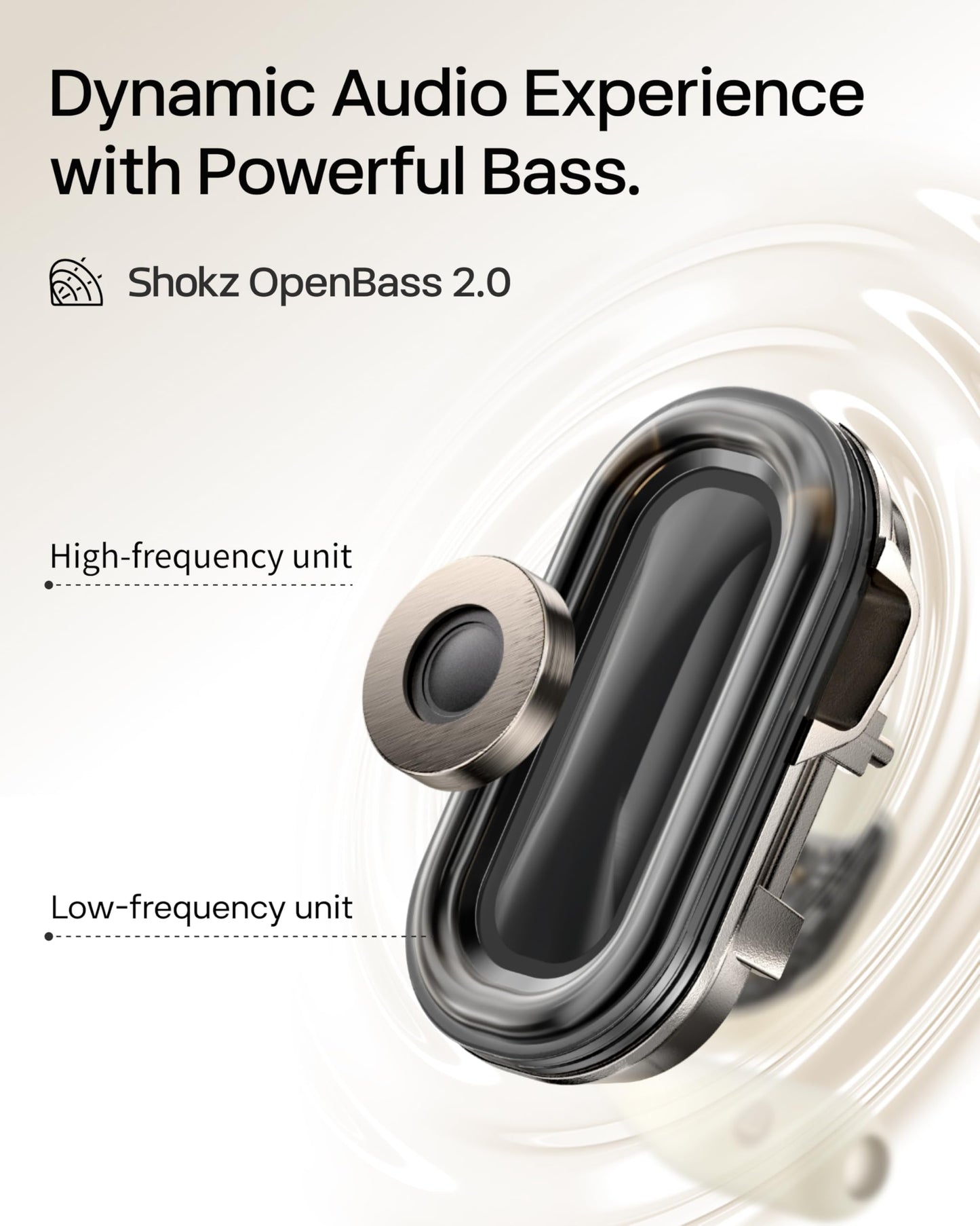 SHOKZ OpenFit 2+ Open-Ear Earbuds, Black, Dolby Audio,Wireless Charging | Soft Ear Hooks； IP55 Water-Resistant; USB-C Fast Charging；48H Playtime; Gym/outdoor/home use