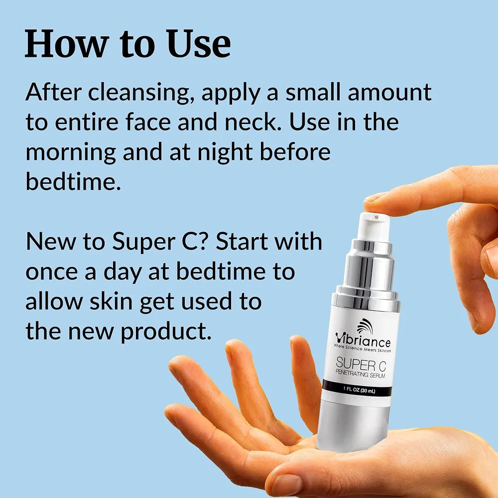 Vibriance Super C Serum: All-in-One Vitamin C Anti-Aging Treatment for Mature Skin, 1 fl oz