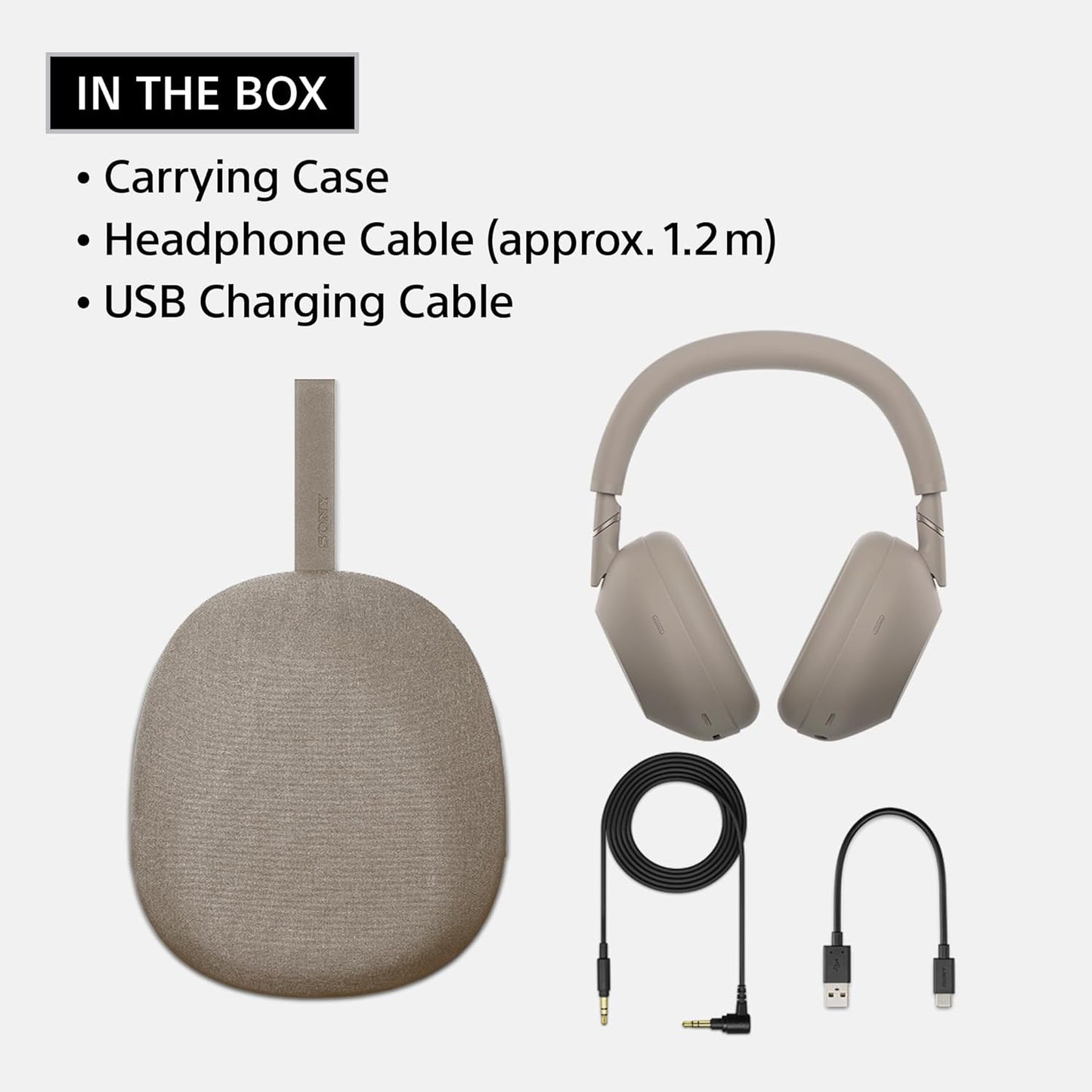 Sony WH-1000XM6 The Best Noise Cancelling Wireless Headphones, Sandstone | HD NC Processor QN3, 12 Microphones, Adaptive NC Optimizer, Mastered by Engineers, Studio-Quality, Up to 30 Hrs of Battery
