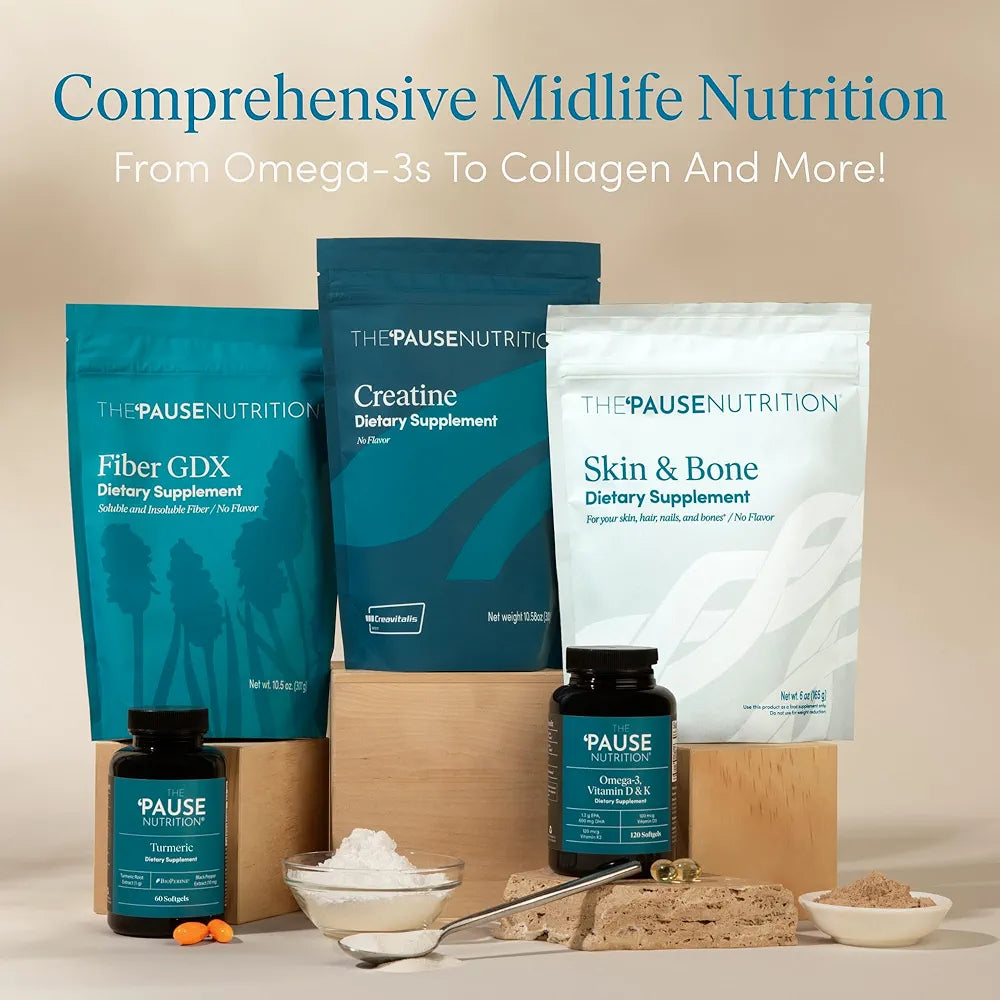 The 'Pause Life Skin & Bone, Verisol & Fortibone Collagen Peptides, Powder Formula with Hyaluronic Acid and Vitamin C, Gluten Free Supplement, Skin, Nails & Hair Support, Unflavored, Easy to Mix 12 OZ