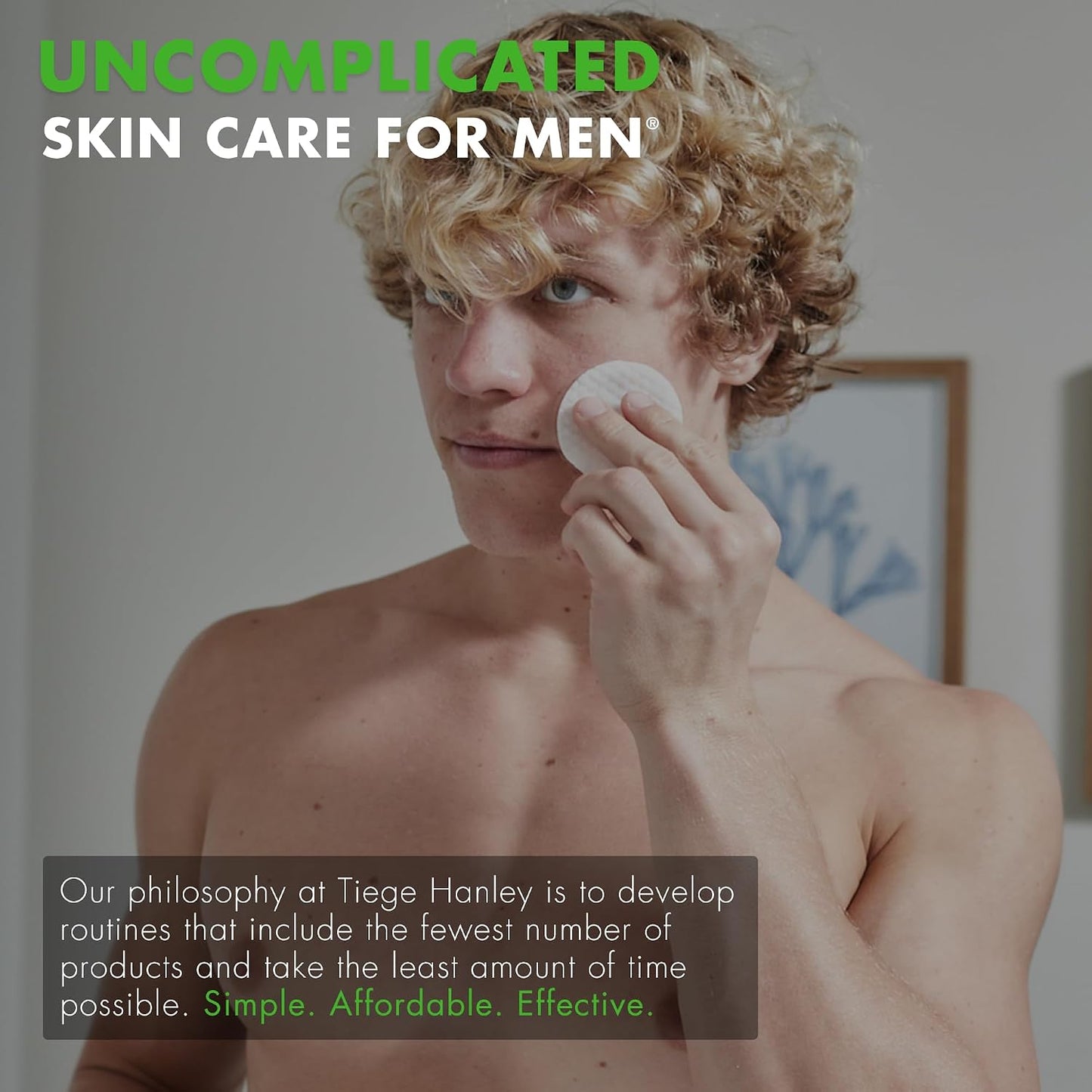 Tiege Hanley Glycolic Acid Pads for Men, Face Wipes, 30 Count | Men's Skin Care, Exfoliating Face Cleansing Pads for Forehead, Nose & Cheeks, With Glycolic, Salicylic & Lactic Acid
