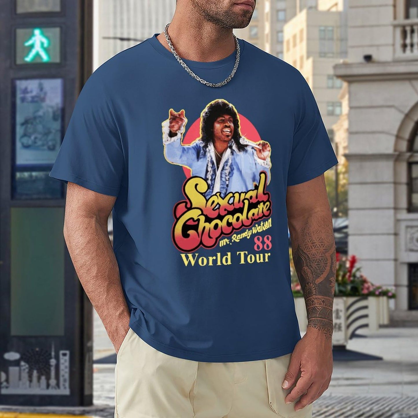 Men 80s Movie Cotton Shirt