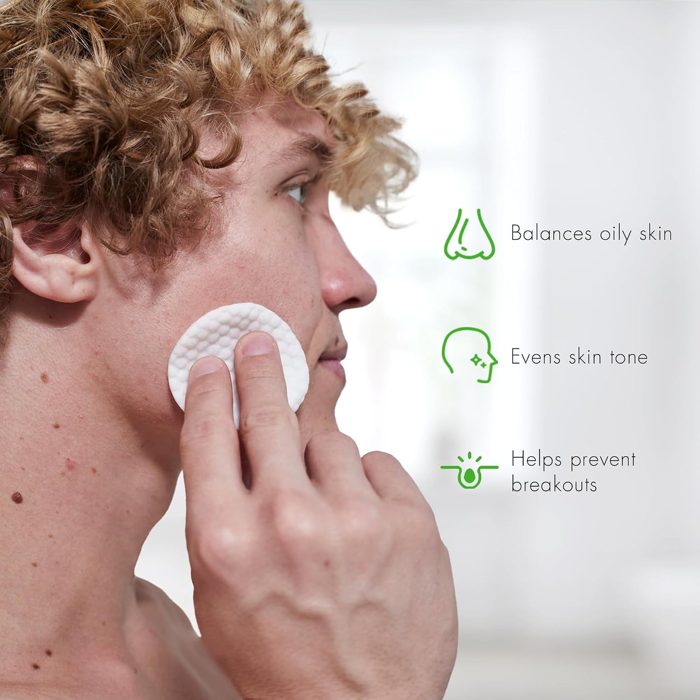 Tiege Hanley Glycolic Acid Pads for Men, Face Wipes, 30 Count | Men's Skin Care, Exfoliating Face Cleansing Pads for Forehead, Nose & Cheeks, With Glycolic, Salicylic & Lactic Acid