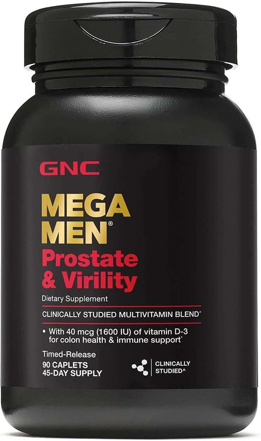 GNC Mega Men Prostate and Virility Multivitamin for Men, Supports Optimal Sexual Health and Prostate Health, 90 Count