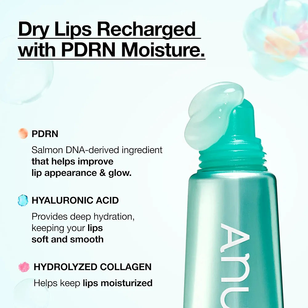 Anua PDRN Hydrating Lip Serum with Salmon DNA, Hyaluronic Acid & Collagen - 0.33 fl.oz