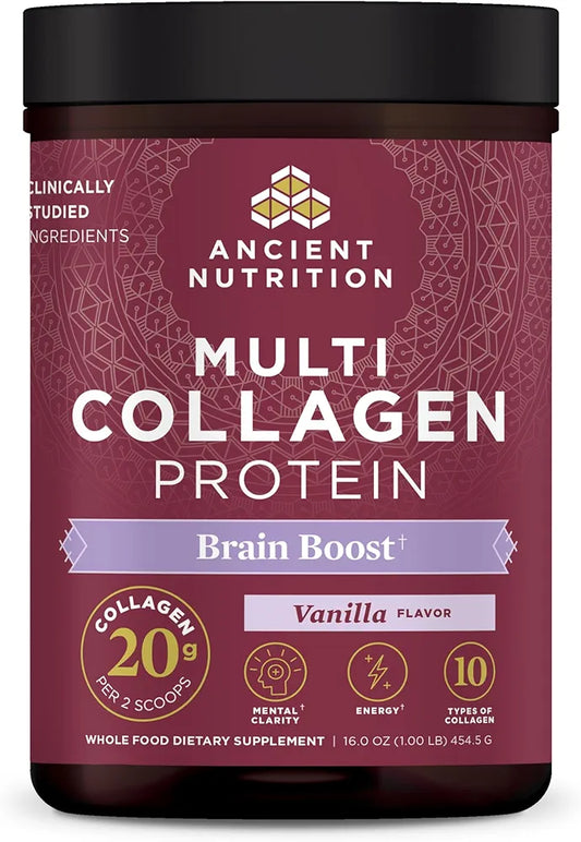 Ancient Nutrition Collagen Powder Protein, Multi Collagen Protein, Hydrolyzed Collagen Peptides Supports Skin and Nails, Joint Supplement 