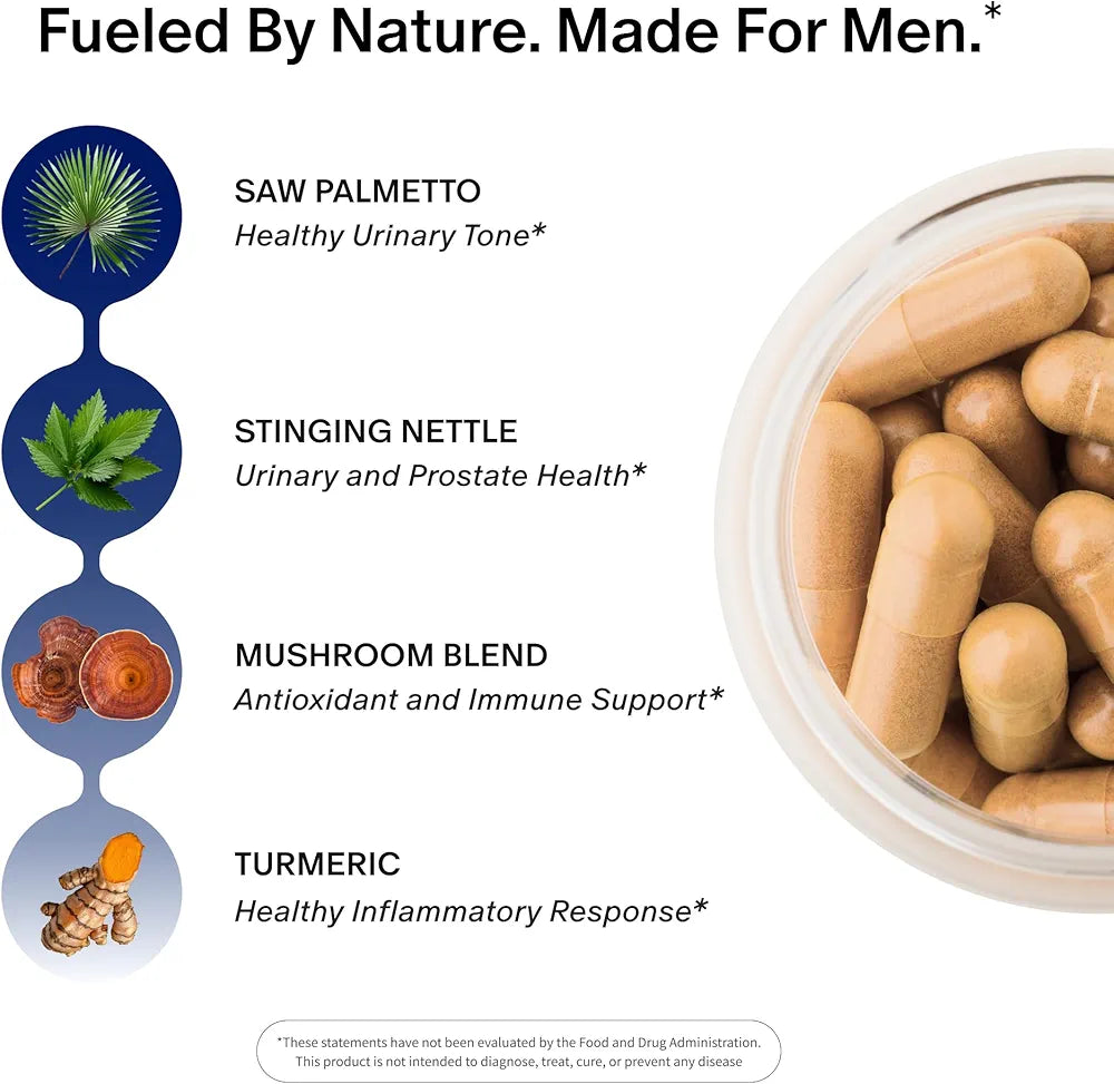 Snap Supplements Prostate Health Supplements for Men, Supports Urinary Tone and Healthy DHT Balance with Saw Palmetto for Men, Stinging Nettle, Beta-Sitosterol, 90 Capsules 