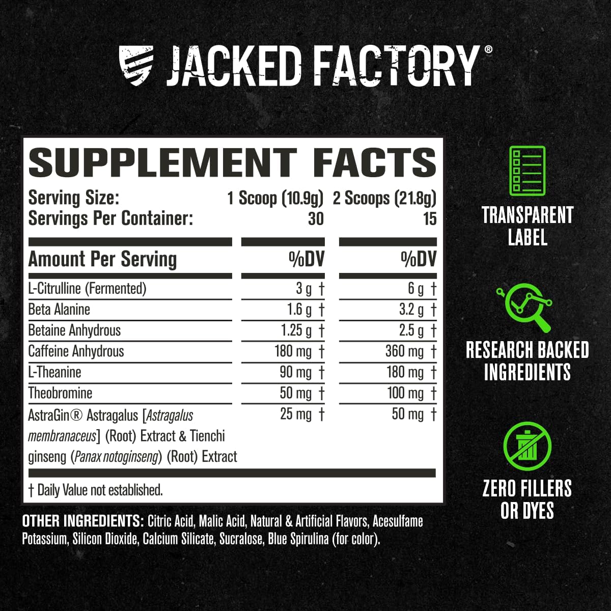 Jacked Factory NITROSURGE Pre Workout Supplement - Endless Energy, Instant Strength Gains, Clear Focus, Intense Pumps - NO Booster & Preworkout Powder with Beta Alanine - 30 Servings, Cherry Limeade