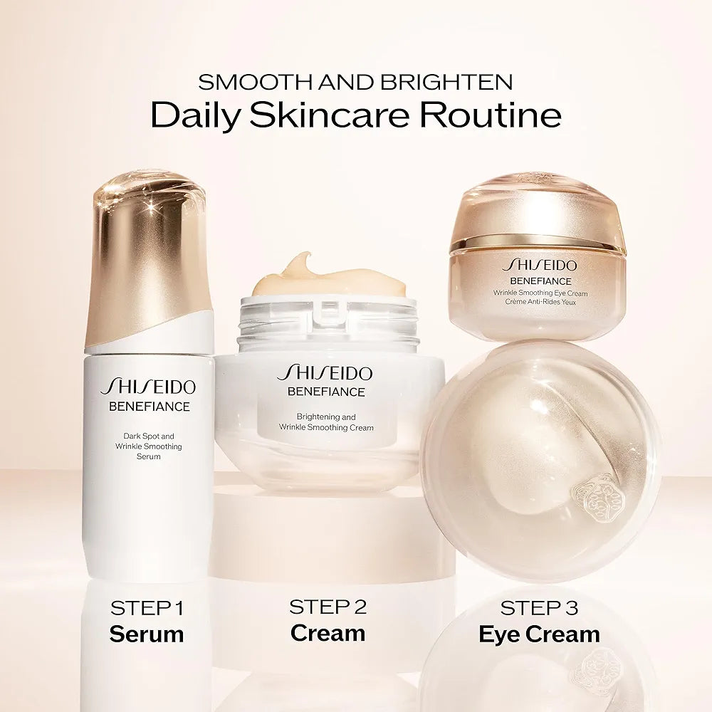 Shiseido Benefiance Brightening and Wrinkle Smoothing Cream - 50 mL - Moisturizer Visibly Improves Dark Spots & Wrinkles with Plant-Based Retinol - 24HR Hydration - Non-Comedogenic, All Skin Types