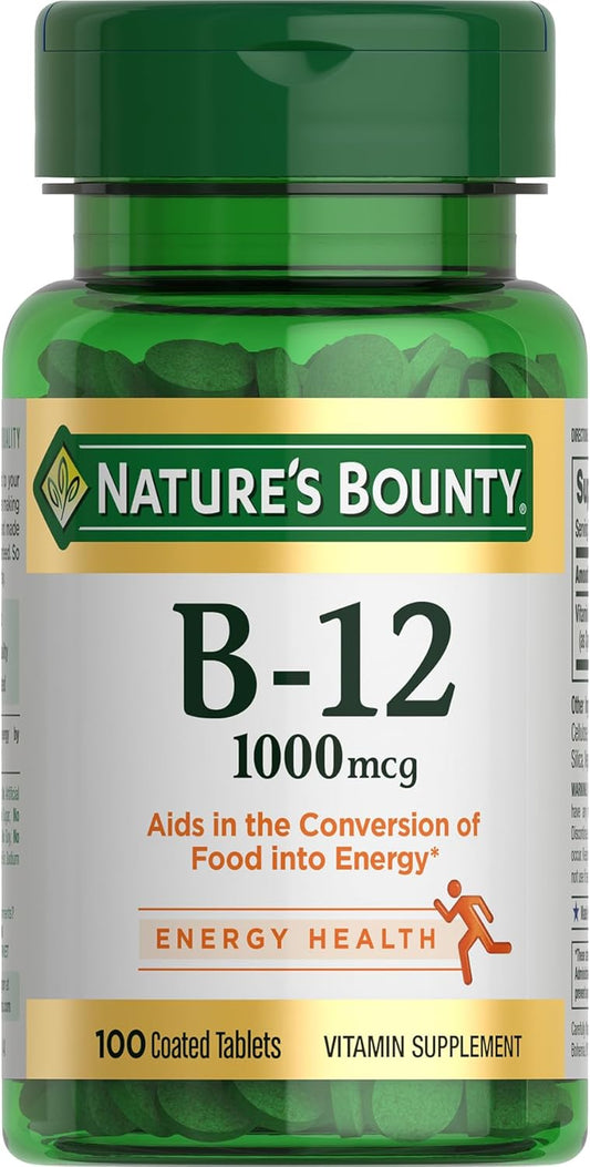 Nature's Bounty Vitamin B12 1000 mcg Supplements, Supports Energy Metabolism, 200 Ct