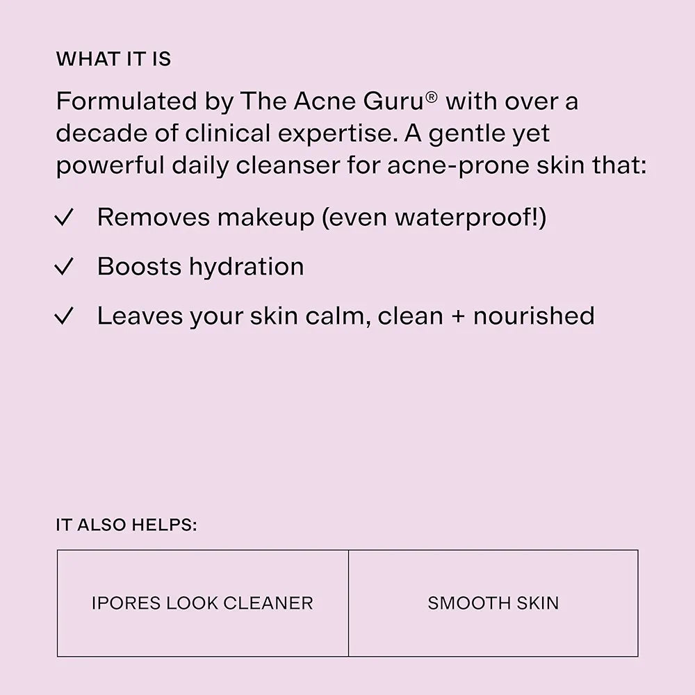 CLEARSTEM GENTLECLEAN Vitamin C Infused Calming Facial Cleanser and Makeup Remover with Goldenseal and Green Tea, 6 fl oz