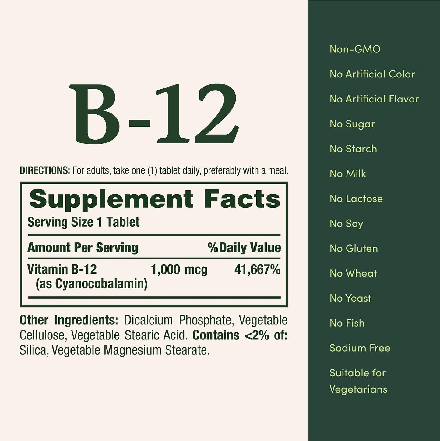 Nature's Bounty Vitamin B12 1000 mcg Supplements, Supports Energy Metabolism, 200 Ct
