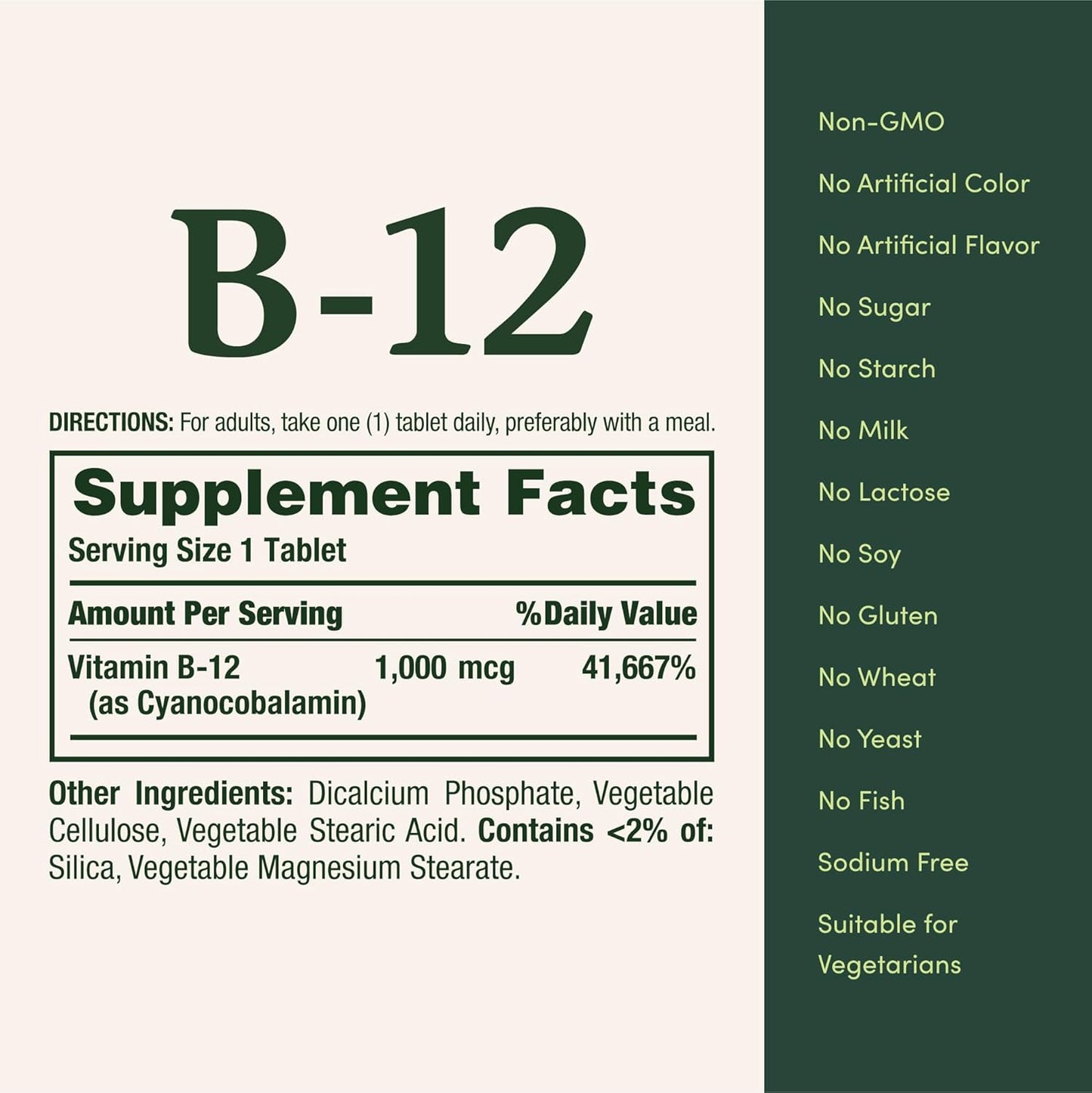 Nature's Bounty Vitamin B12 1000 mcg Supplements, Supports Energy Metabolism, 200 Ct