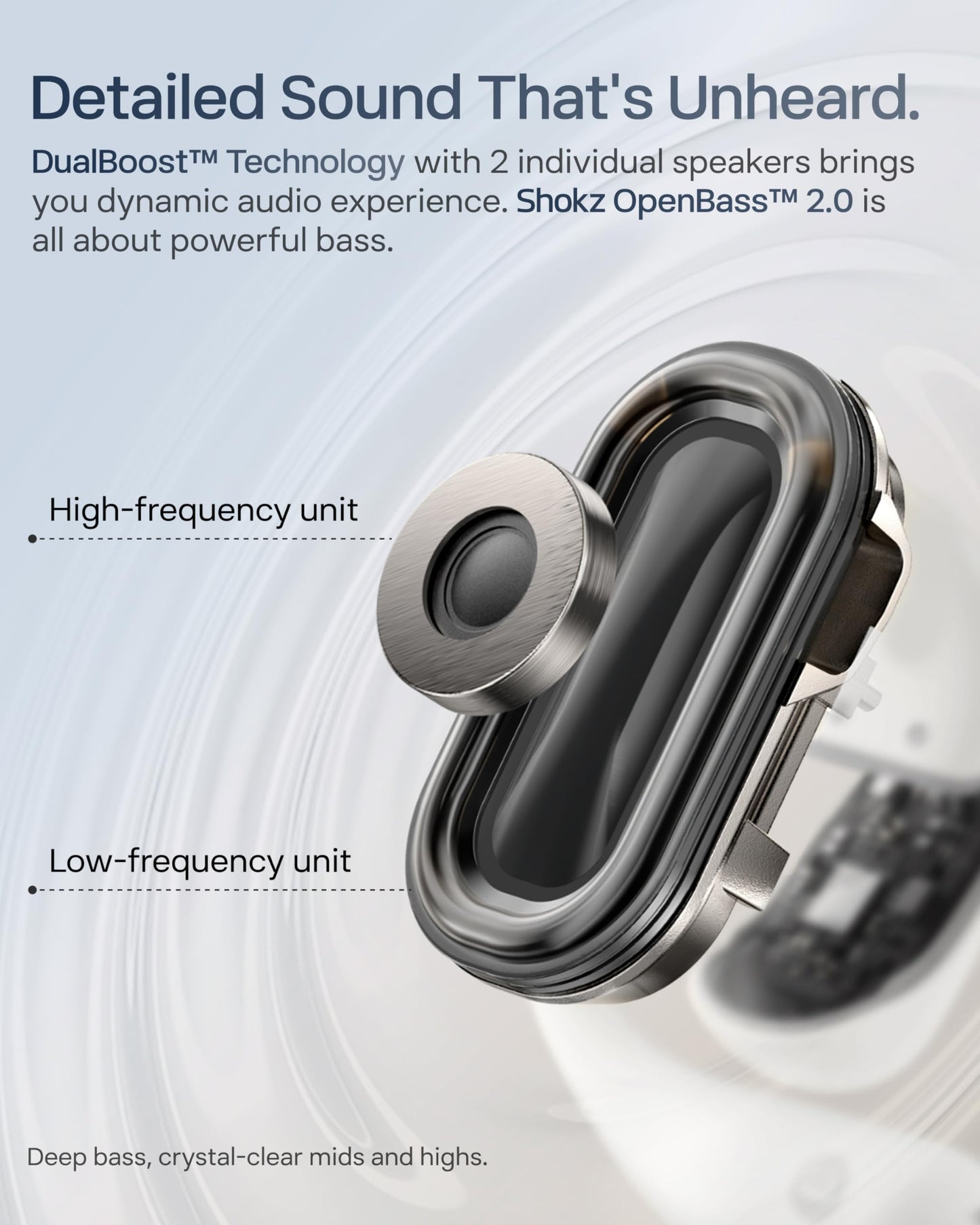 SHOKZ OpenFit 2+ Open-Ear Earbuds, Black, Dolby Audio,Wireless Charging | Soft Ear Hooks； IP55 Water-Resistant; USB-C Fast Charging；48H Playtime; Gym/outdoor/home use