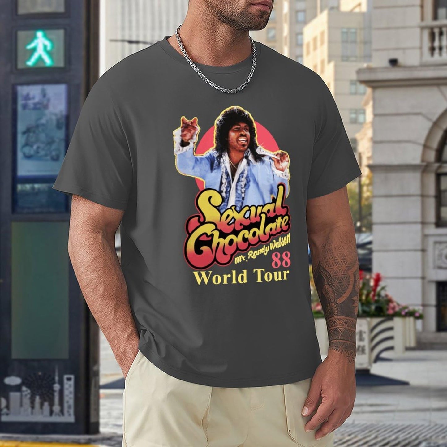 Men 80s Movie Cotton Shirt
