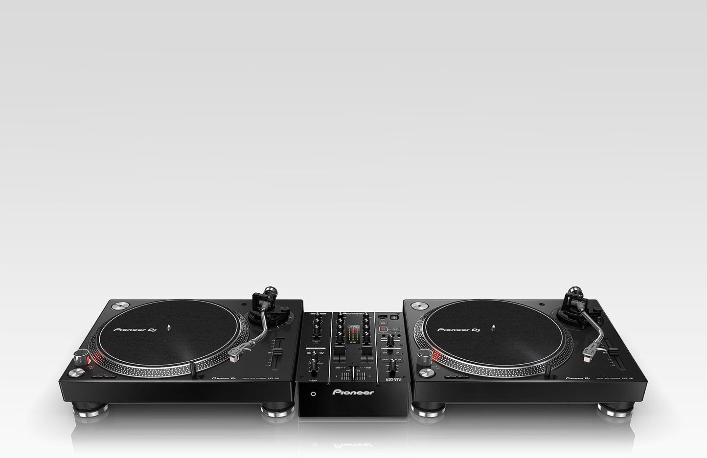 Pioneer DJ PLX-500 Direct Drive Turntable | Play and digitize vinyl, USB recording, DJ-style layout, phono/line output, dust-cover sleeve stand