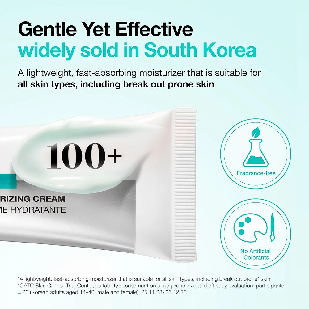 Anua PDRN Hyaluronic Acid 100 Moisturizing Cream - Lightweight Salmon DNA Hydrating Face Moisturizer for Glass Skin