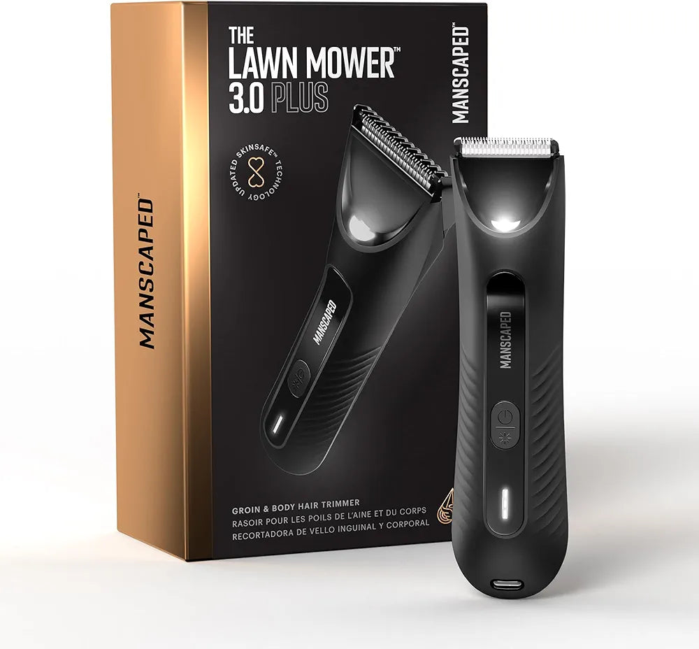 MANSCAPED The Lawn Mower 3.0 Plus Waterproof Electric Groin and Body Hair Trimmer for Men, Tuxedo Black