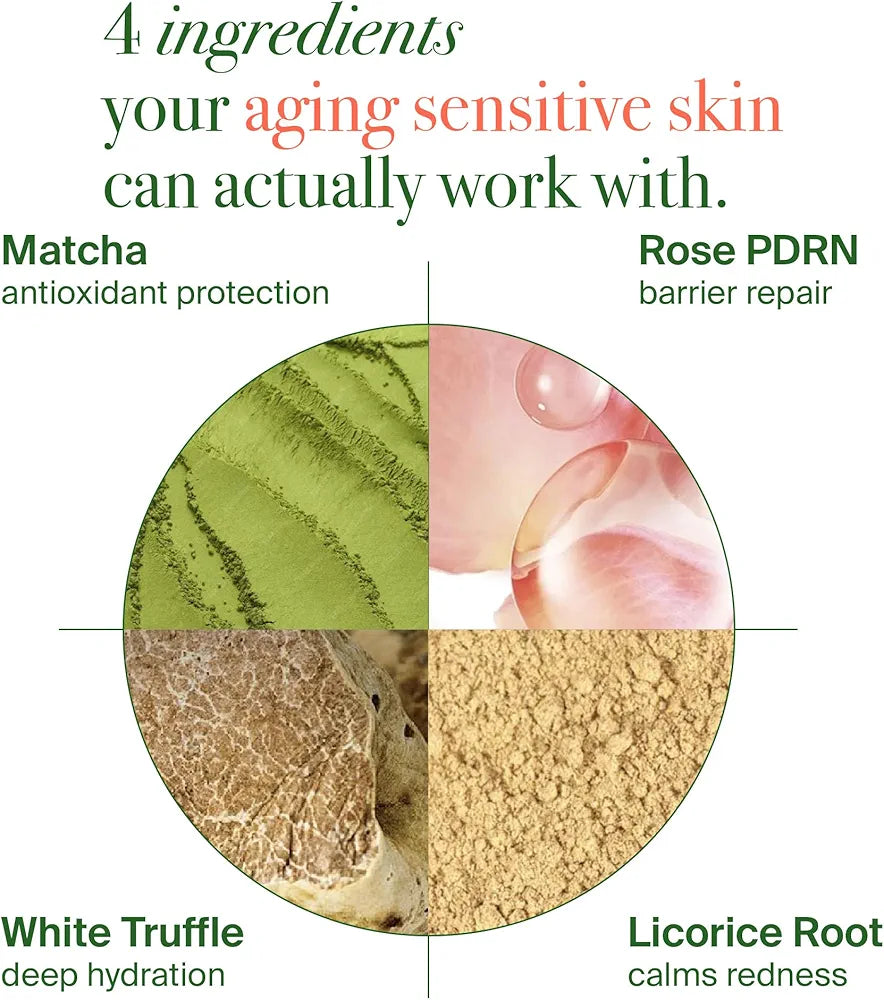 Matcha Anti Aging Face Cream Rose PDRN, Korean Hydrating Firming Facial Moisturizer to Reduce Wrinkles, Soothing Radiance, Glowy Skin, Day & Night Cream for All Skin Types,3.53 oz