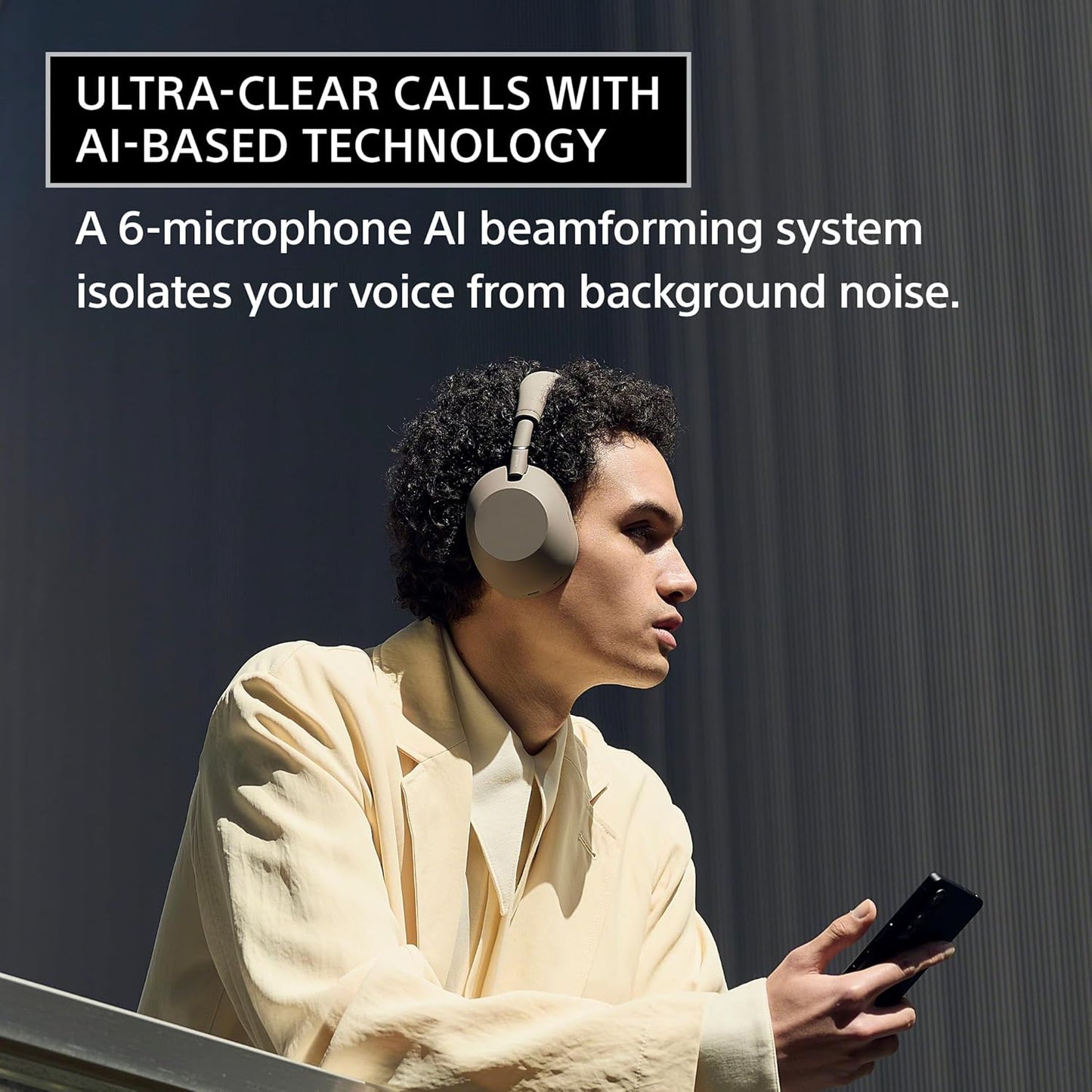 Sony WH-1000XM6 The Best Noise Cancelling Wireless Headphones, Sandstone | HD NC Processor QN3, 12 Microphones, Adaptive NC Optimizer, Mastered by Engineers, Studio-Quality, Up to 30 Hrs of Battery