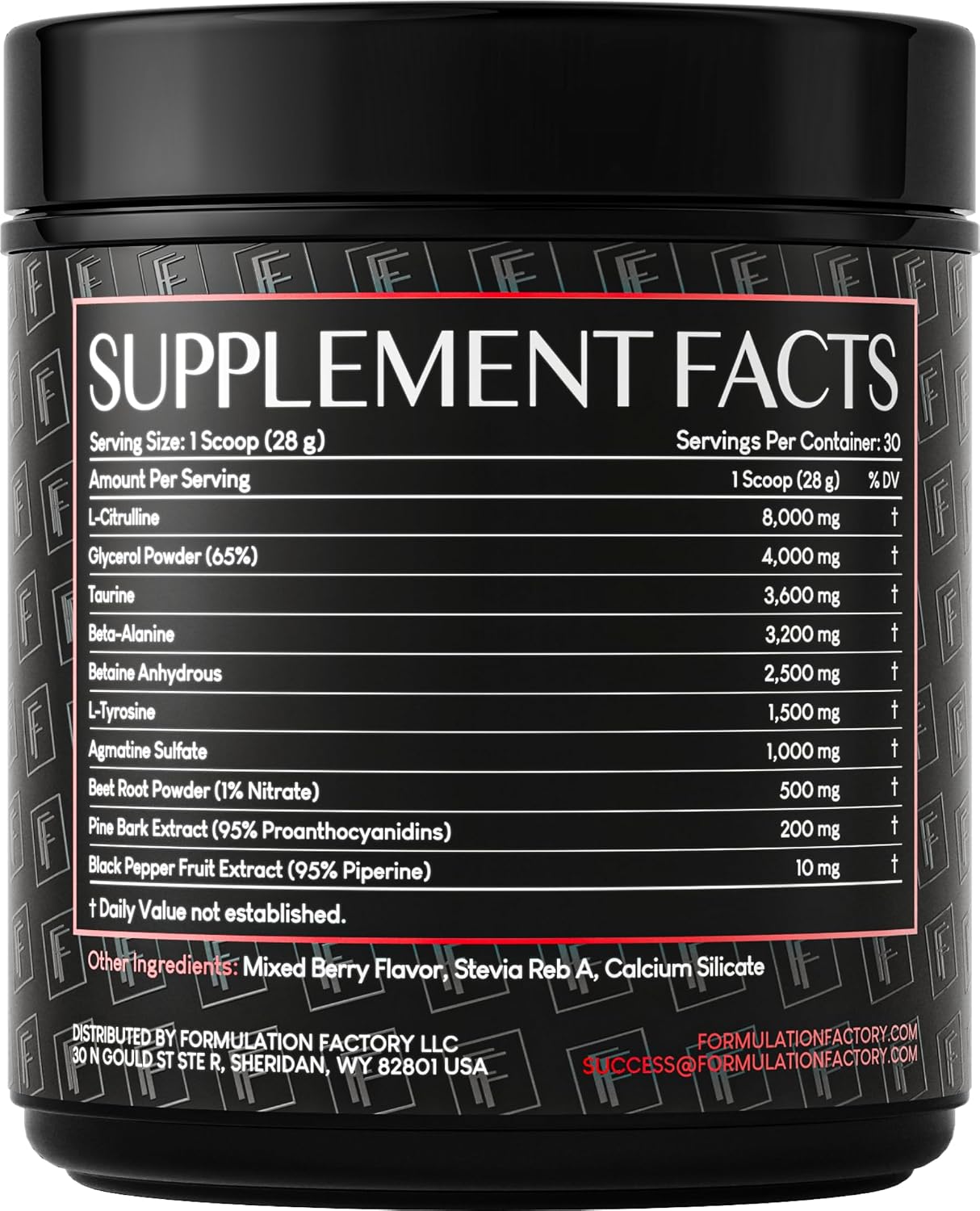 Formulation Factory Heart of Steel Nitric Oxide Supplements for Men & Women, Nitric Oxide Booster for Blood Flow & Circulation with L-Citrulline 1000mg, L-Arginine, CoQ10 & Resveratrol - 120 Capsules