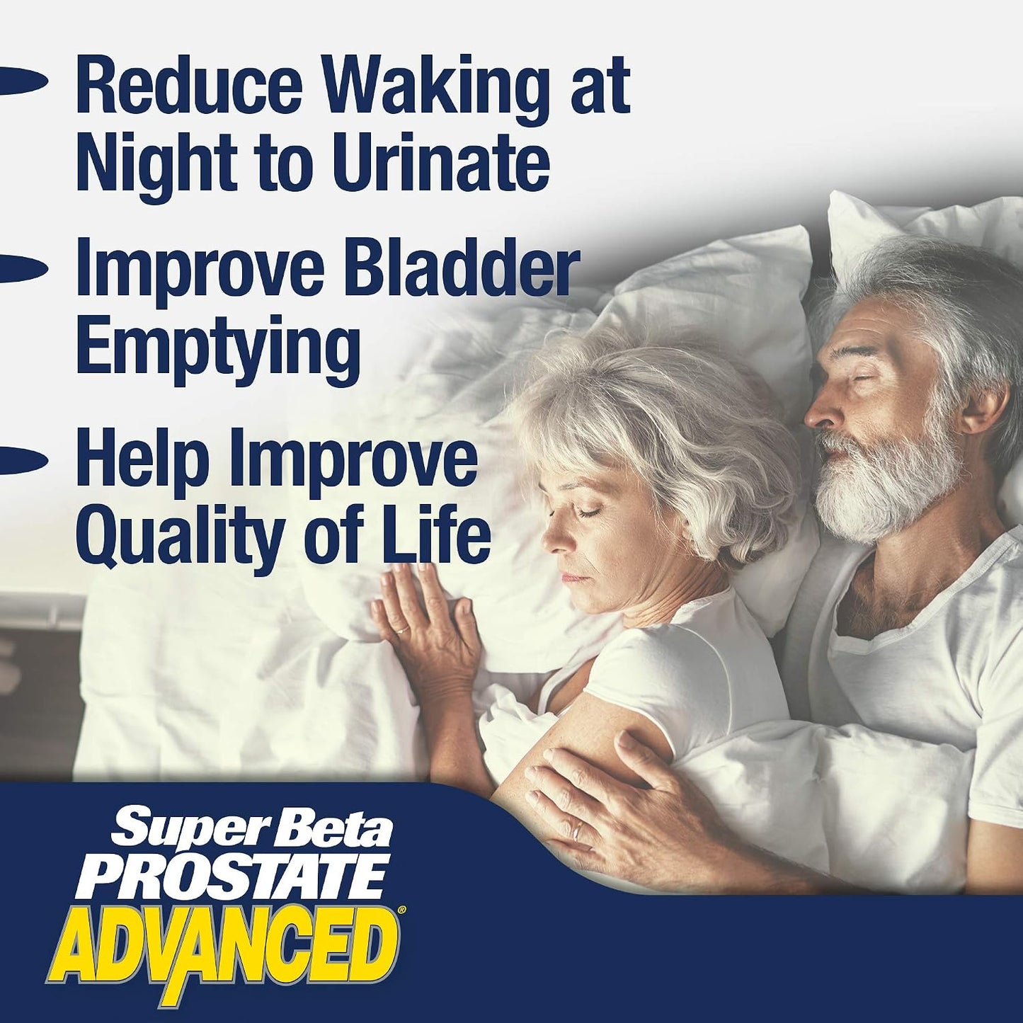 SUPER BETA PROSTATE Advanced Prostate Supplement for Men – Reduce Bathroom Trips, Promote Sleep, Support Urinary Health & Bladder Emptying. Beta Sitosterol not Saw Palmetto. (60 Caplets, 1-Bottle)