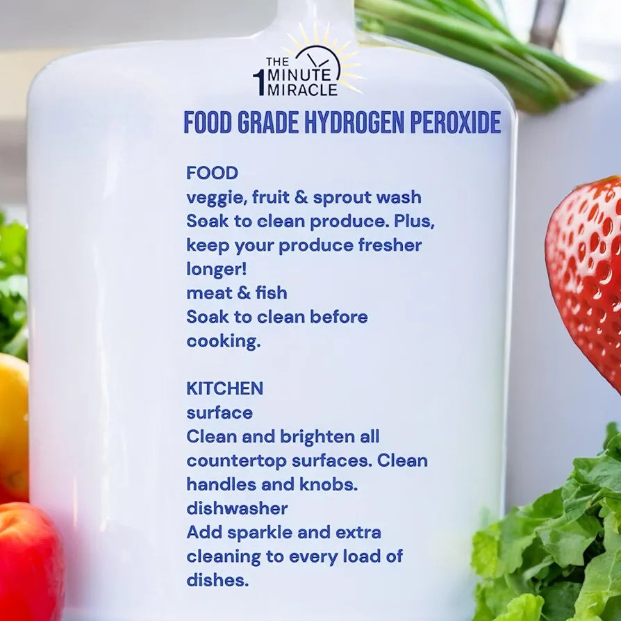 12% Hydrogen Peroxide Medical Food Grade - 12 oz Bottle - Recommended By The One Minute Cure Book. Our Brand OMM is the Choice By Professional, Alternative Medicine, and Homeopathic Communities.
