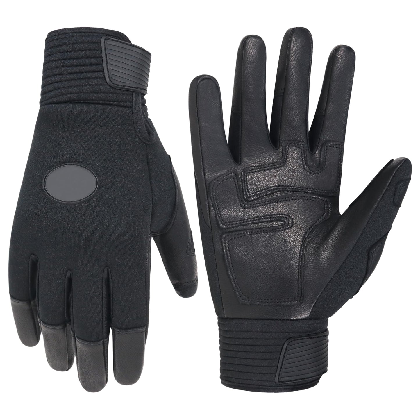 HANDLANDY Work Gloves for Men & Women, Utility Mechanic Working Gloves Touch Screen, Flexible Gardening Gloves for Yard