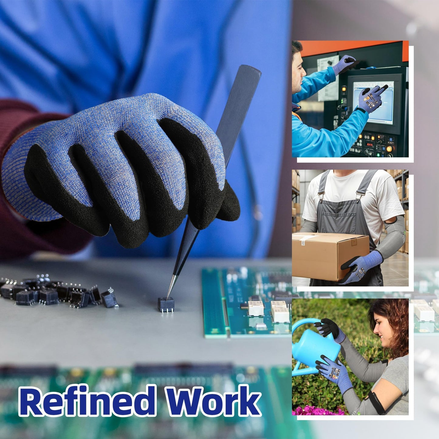 Schwer A4 AIR-SKIN Cut Resistant Work Gloves, Ultra Lightweight, AR3900, L | Precision Work, Ultra-Thin, 3D-Comfort, 18-Gauge, Reinforced Thumb, Strong Grip, Breathable, Touchscreen, Fishing, Gardening