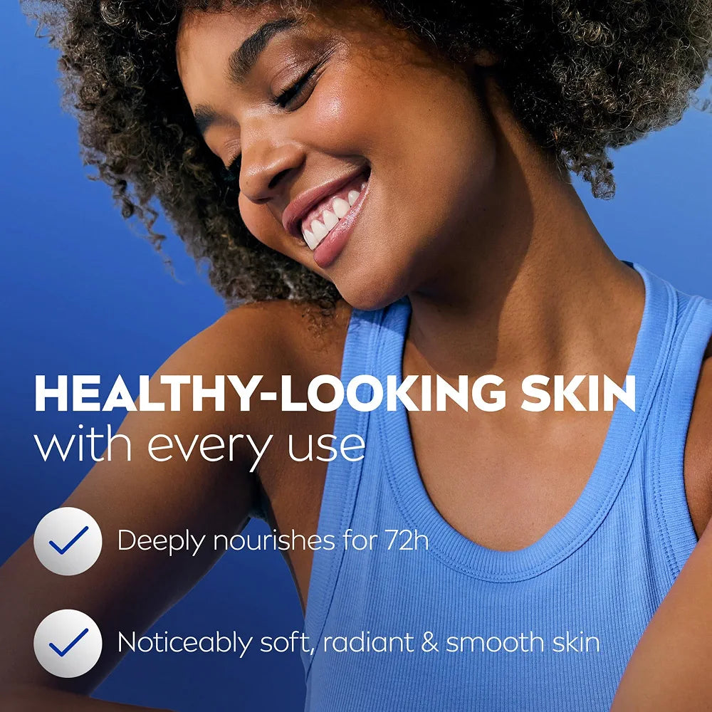 NIVEA Cocoa Butter Body Lotion for Dry Skin with Hyaluronic Acid and Deep Nourishing Serum, 72-Hour Moisturizing Formula, 16.9 Fl Oz Pump Bottle