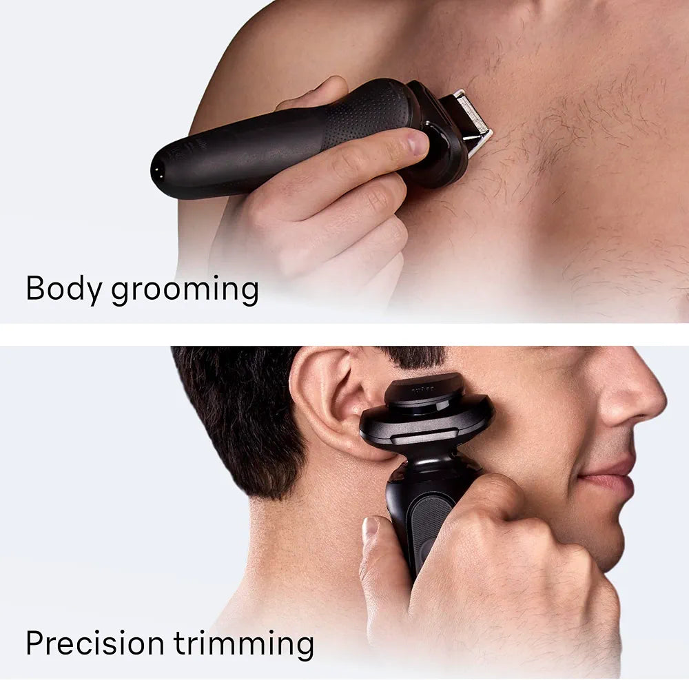Braun Series 5 Electric Shaver for Men, Wet & Dry Foil Razor with Precision Trimmer, Body Groomer, Charging Stand, and Travel Case - Black 5155cs