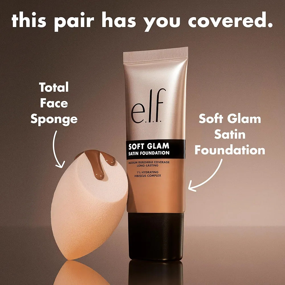 e.l.f. Soft Glam Satin Foundation - Medium Coverage, Long-Lasting, Buildable, Vegan & Cruelty-Free - 25 Light Neutral