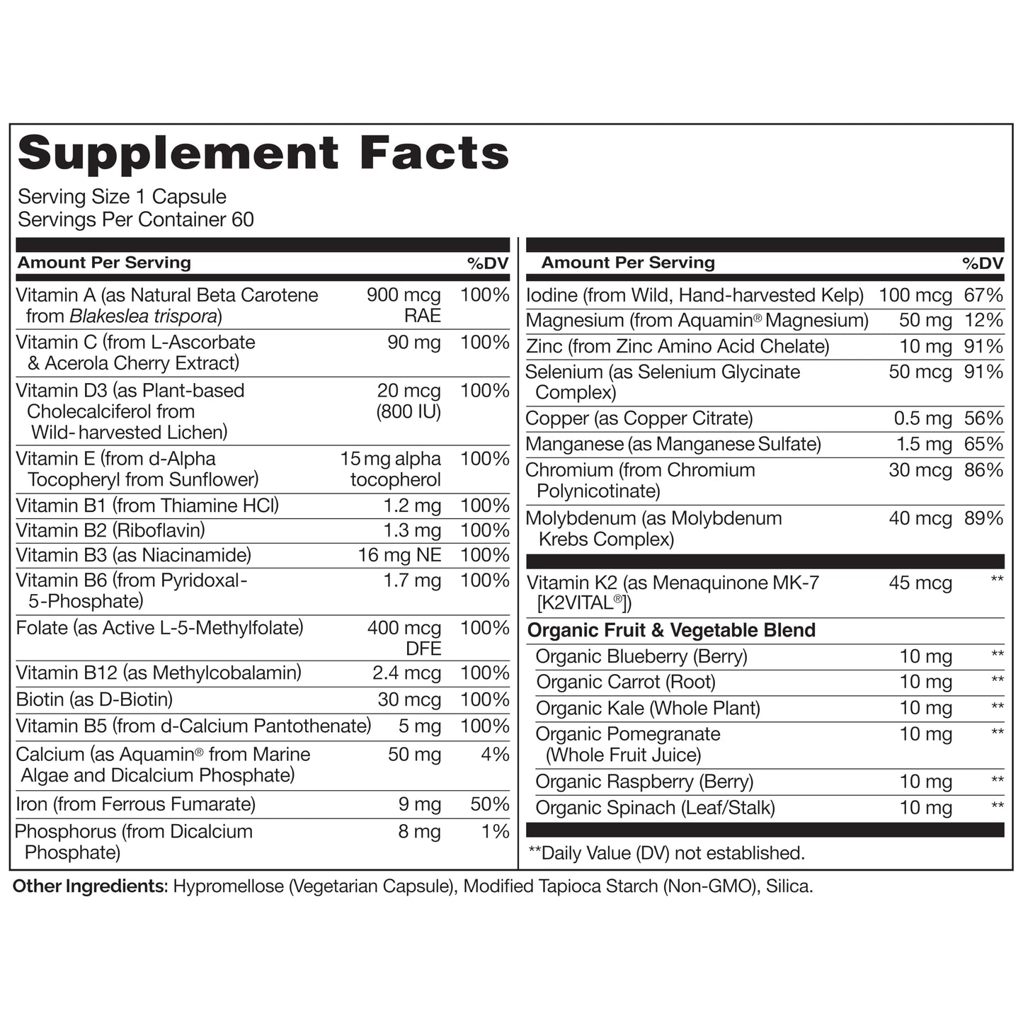 NATURELO One Daily Multivitamin for Women w/Vitamin B12, 120 Ct, Energy Support, Whole Food Daily Women Multivitamin Supplement, Nourish Hair/Skin/Nail, Non-GMO, No Soy, Gluten Free, 4 Month Supply