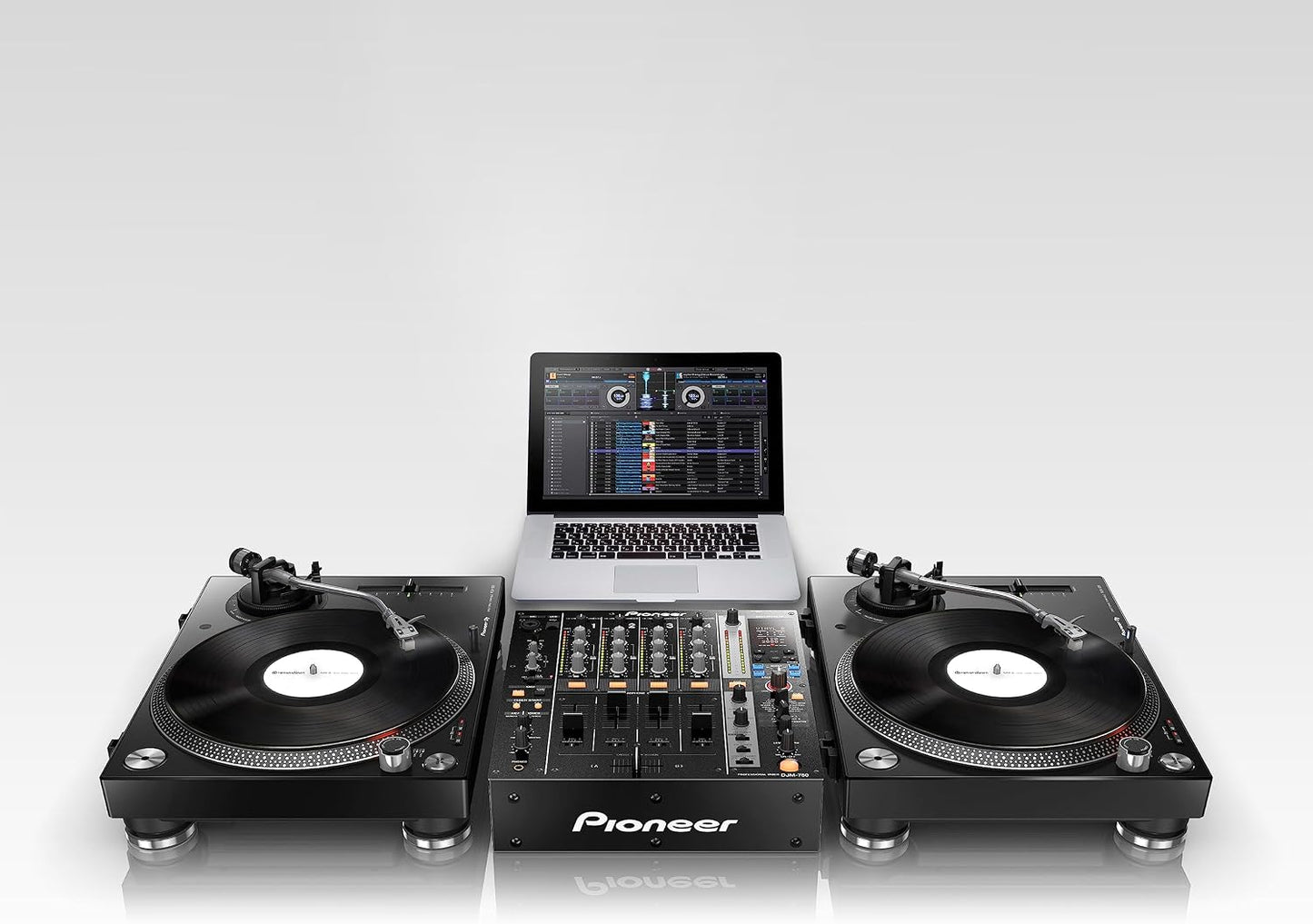 Pioneer DJ PLX-500 Direct Drive Turntable | Play and digitize vinyl, USB recording, DJ-style layout, phono/line output, dust-cover sleeve stand