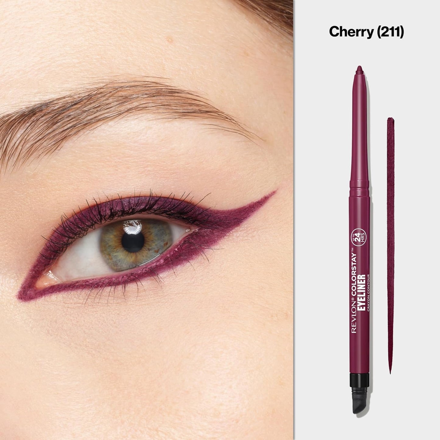 Revlon ColorStay Pencil Waterproof Eyeliner, Smudge-Proof, Eye Makeup with Built-In Sharpener, Long-Lasting, Matte Finish, 202 Black Brown, 0.01 oz | Waterproof pencil eyeliner with built-in sharpener. Smudge-proof, long-lasting, intense matte color.